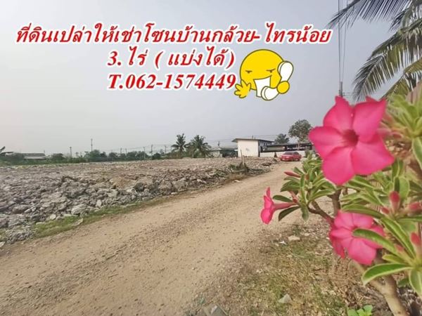 ที่ดินให้เช่าโซนบ้านกล้วยไทรน้อย บางบัวทอง  T.062-1574449